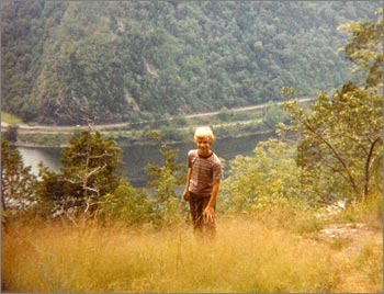 Tom hiking Mt. Tammany, 1981.