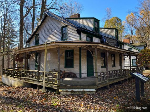 Building with a wrap around porch in the Village of Feltville.