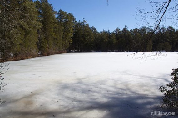Snow covered Pakim Pond