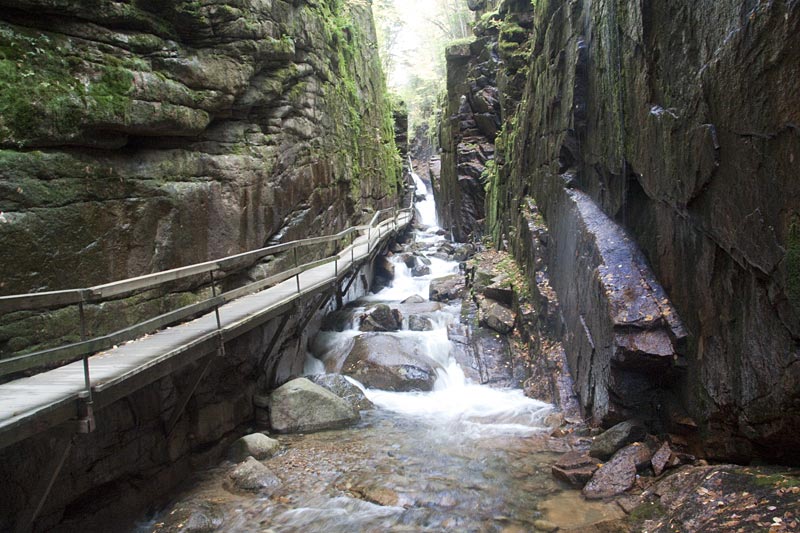 The Flume boardwalk trail.