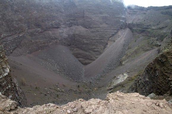 View into the crate of Mt. Vesuvius.