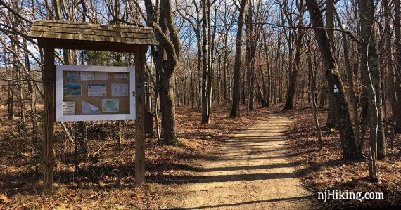 Tamarack Hollow Preserve trailhead sign.