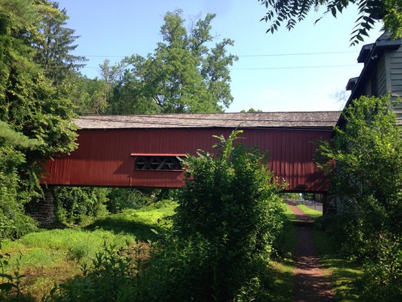 Uhlerstown Covered Bridge on the D&L Canal path