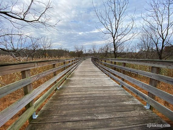 Reservoir Loop long wooden bridge.