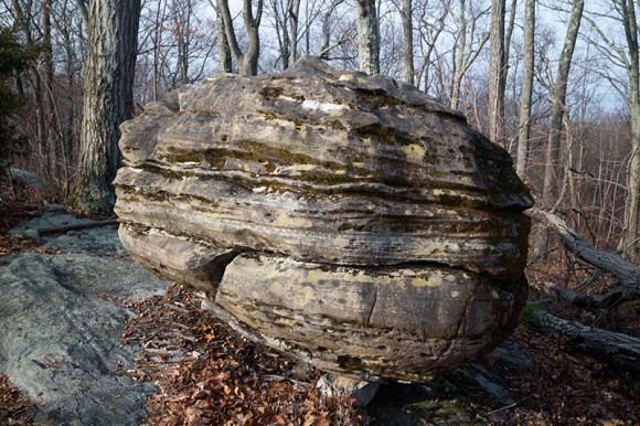Large ridged rock
