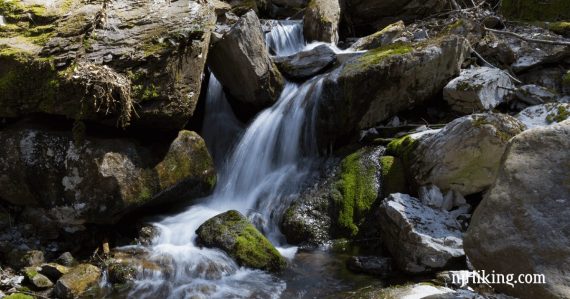 Waterfall along Coppermines trail.