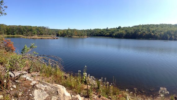 View from an island on Splitrock Reservoir.