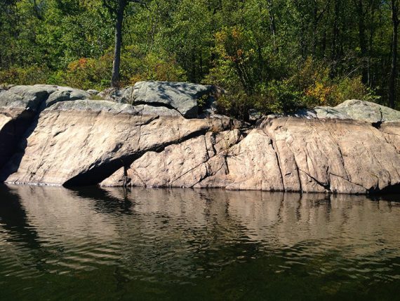 Low water levels on Splitrock Reservoir