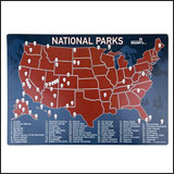 Parks Map Fridge Magnet
