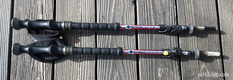 Black Diamond Trekking Poles, not extended.