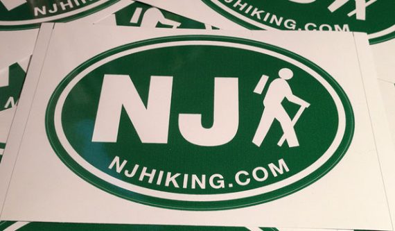 NJ Hiking Sticker.
