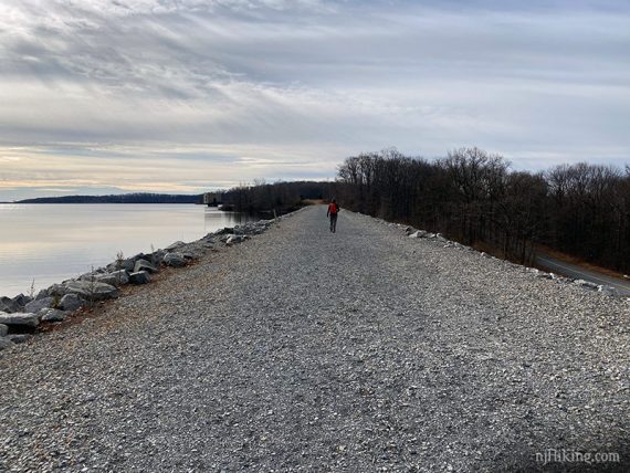 Crushed stone walkway