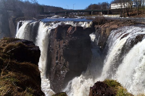 Waterfall crashing over a cliff.