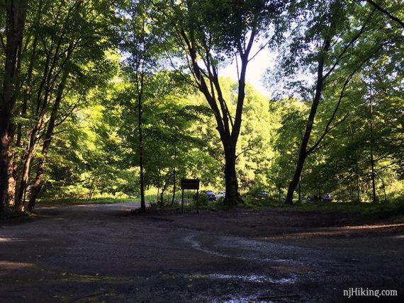 Entrance to Buttermilk Falls parking area.