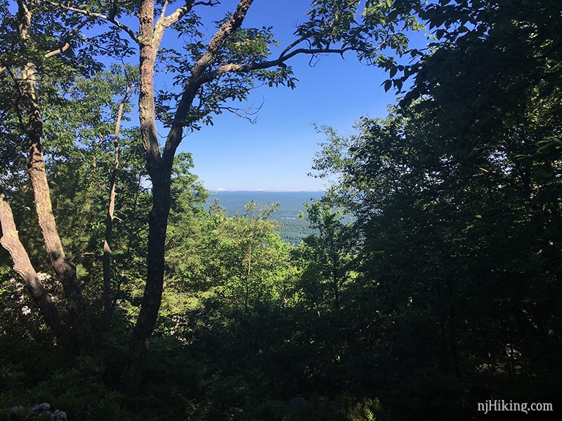 Limited view heading up Buttermilk Falls trail