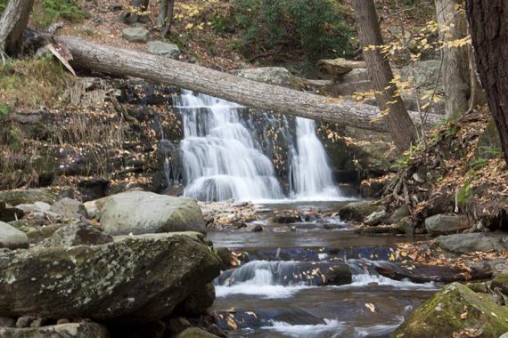 Water cascade along Dunnfield Creek Trail