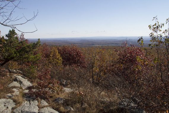 View from the Appalachian Trail of fall foliage in New Jersey.