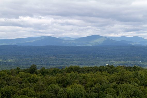 View of the Catskills in the distance.