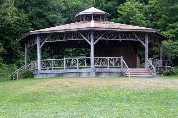 Gazebo on the farm trail.