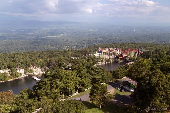 View of Mohonk Mountain House from Sky Top Tower.