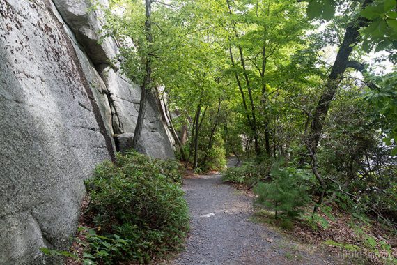 Undercliff path around the lake.