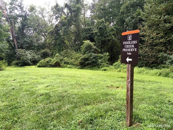 Fiddlers Creek Preserve trail sign