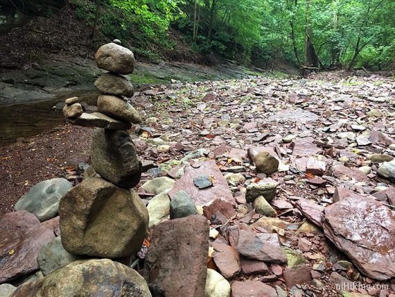 Someone stacked a cairn (pile-o-rocks)