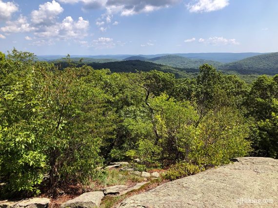 Green rolling hills seen from Manaticut Point.