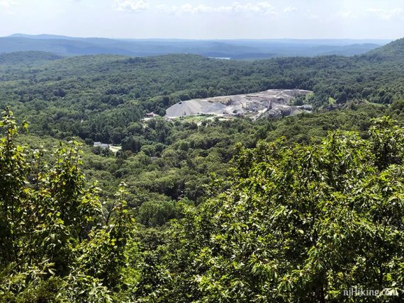 Close up of quarry.