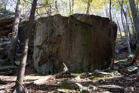Large almost cylindrical rock