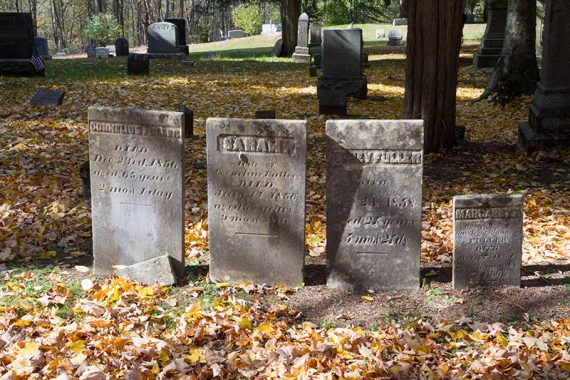 Gravestones in Wallpack Cemetary.