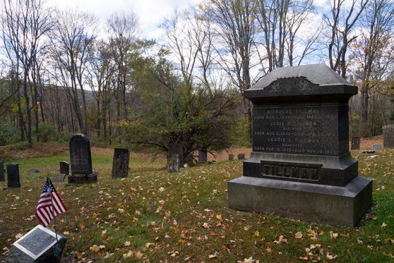 Tillman grave in Walpack Cemetery.