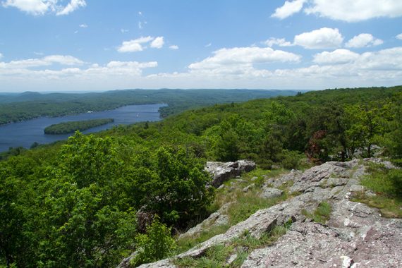 View over Greenwood Lake from the Ernest Walker trail