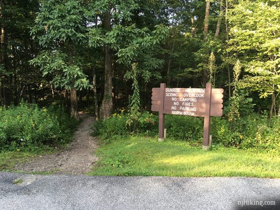 Sunrise Mountain scenic overlook sign