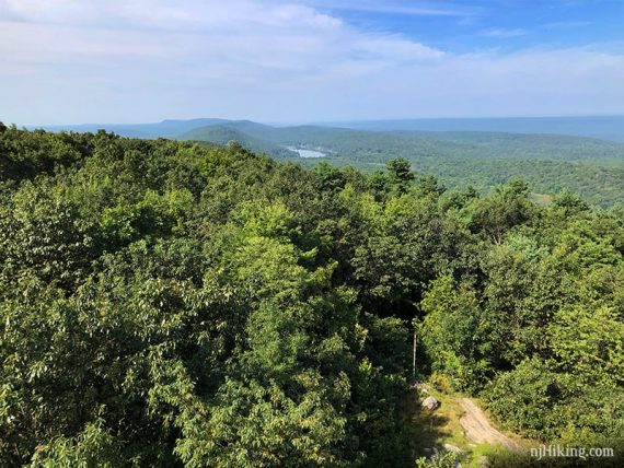 Looking at the route ahead towards Culvers Gap and Appalachian Trail south.