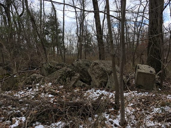 Cement remnants of a bunker