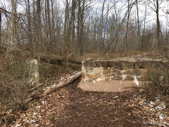 WWII-era remains of Camp Kilmer bunker, WHITE trail