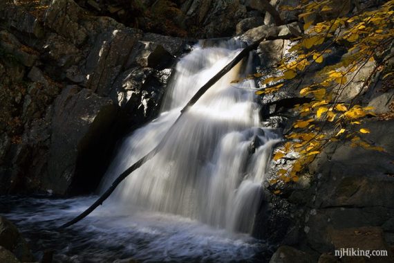 Water cascading over Schooley's Falls.