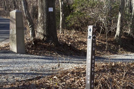 Trail marker at Command Loop junction