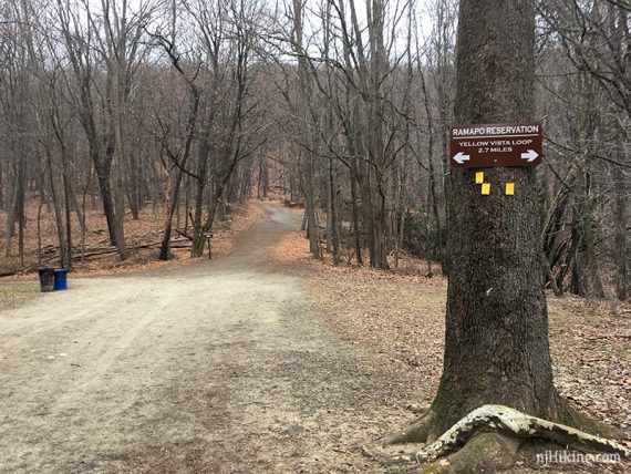 Yellow vista loop sign