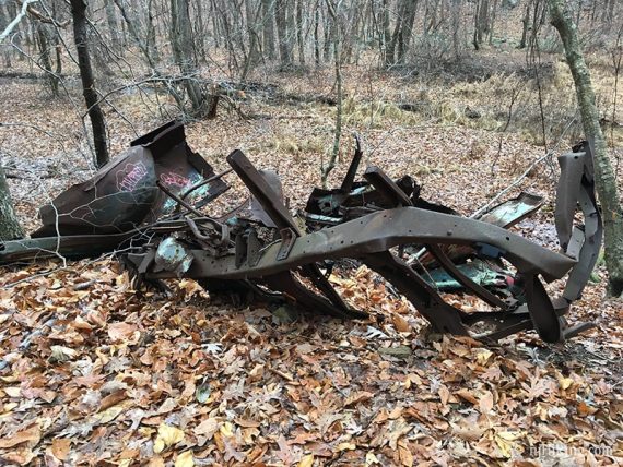 It's not hiking in NJ without a junked car.