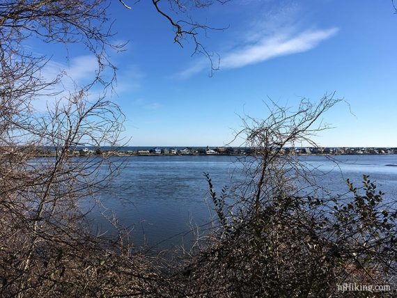 View over the Shrewsbury River to Sea Bright.