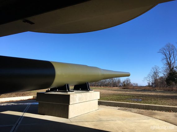 Looking out of a Big Gun battery.