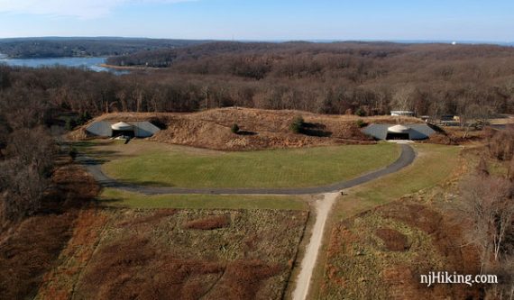 The batteries at Hartshorne from above