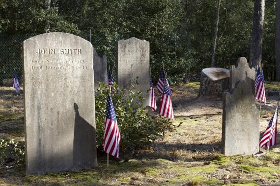 Gravestones at the Smith-Ireland Cemetery.