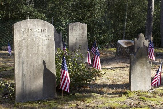 Gravestones at the Smith-Ireland Cemetery