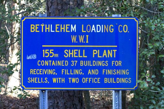 Sign marking the Bethlehem Loading Co remains.