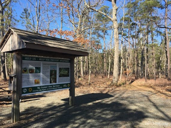 Large wooden trail display board