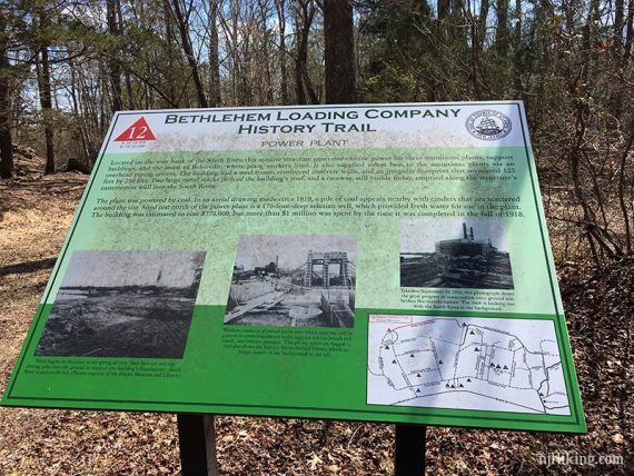 Interpretive sign about the power plant