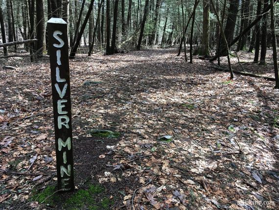 Silver Mine trail post.
